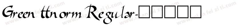 Green ttnorm Regular字体转换